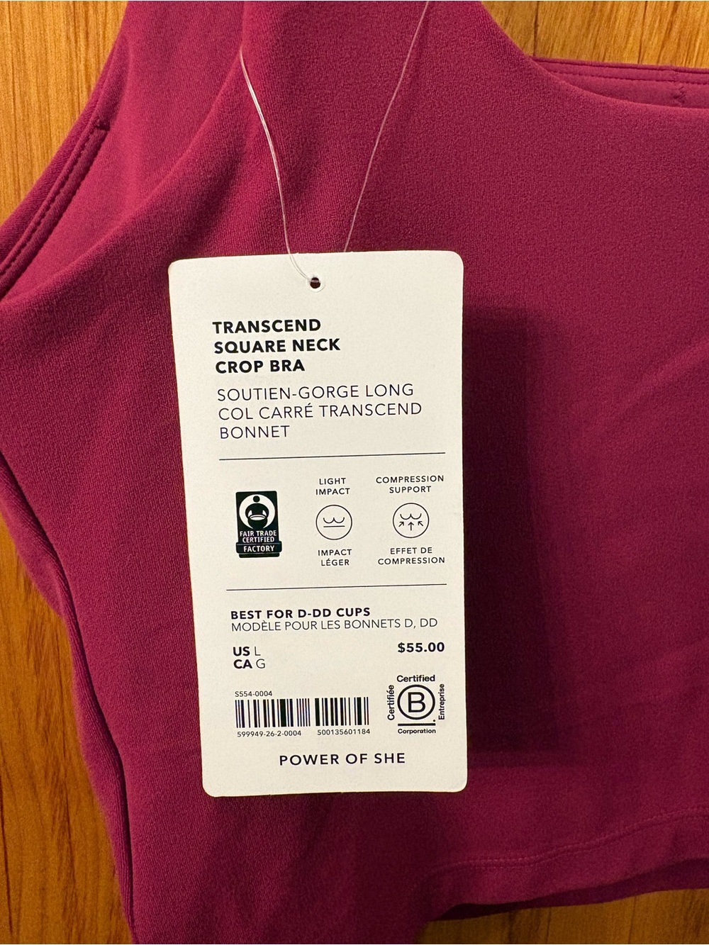 Athleta Transcend Square-Neck Crop Bra - Picture 3 of 3